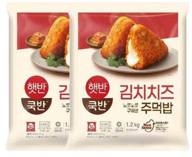 코스트코 햇반 김치치즈 주먹밥, 1.2kg, 2개