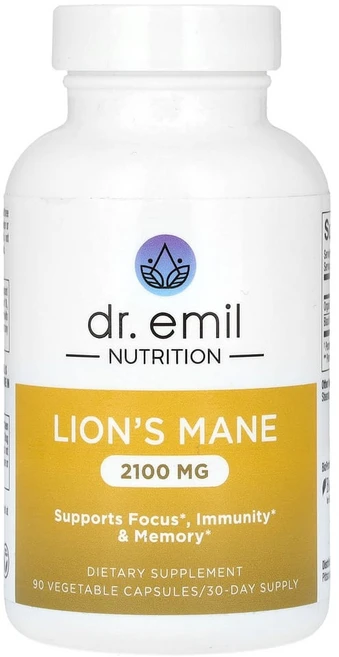 Dr. Emil 뉴트리션 107429 닥터에밀 노루궁뎅이버섯 쉬룸 2100mg 베지캡슐 90정, 1개 - 쿠팡