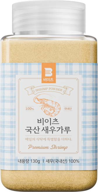 [100% 국산 새우가루] 비이츠 국산 건새우가루, 1개, 130g