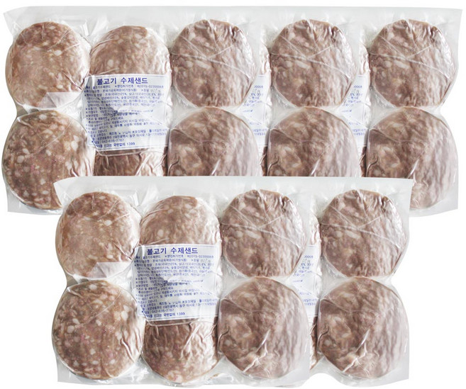 벅스웨이 수제 불고기패티 5개 (총 100개입), 1.2kg