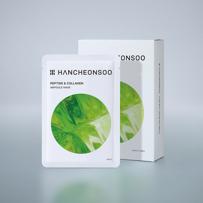 한천수 펩타이드&콜라겐 앰플 마스크팩 26ml, 1개, 10개입