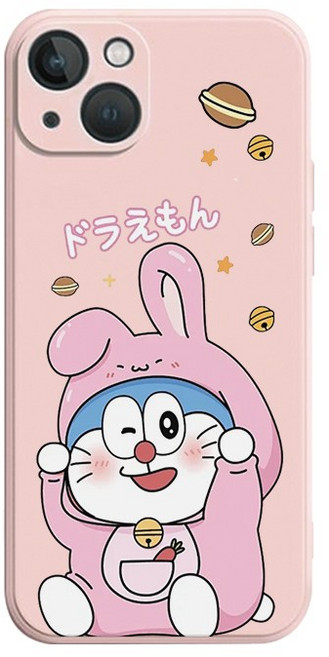 분홍토끼 도라에몽 일러스트 갤럭시 아이폰 케이스