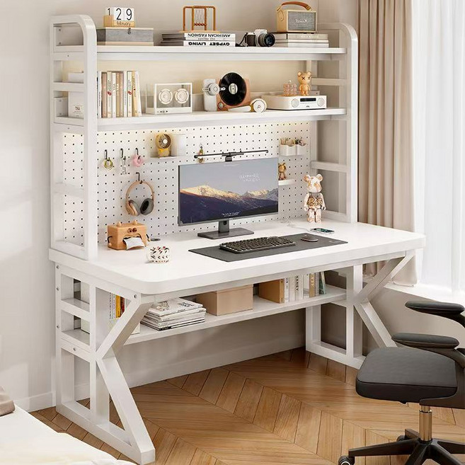 선반 책상 1인용 2인용 다용도 타공판 철제 컴퓨터책상 사무용테이블