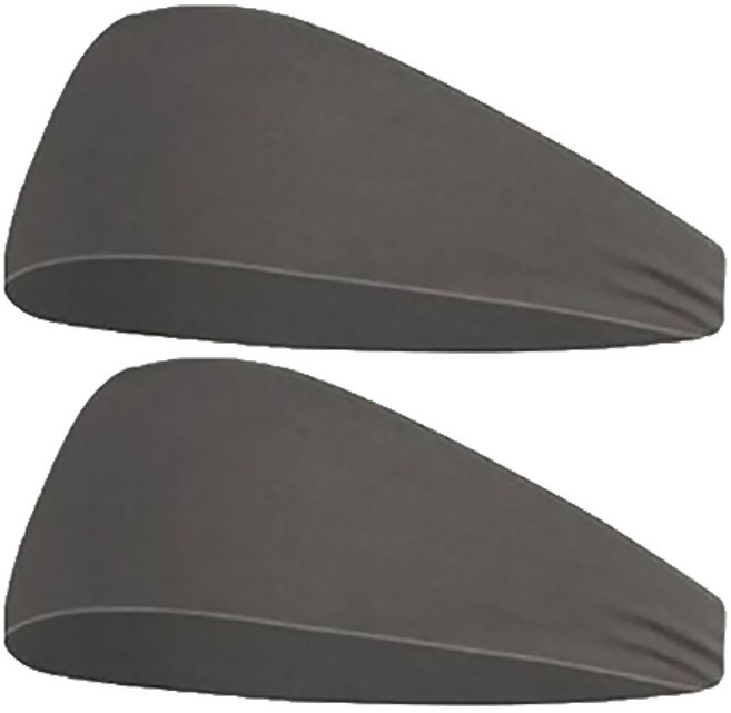 라베코 베이직 스포츠 헤어밴드, 2개, 다크그레이