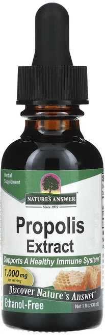 Nature's Answer 프로폴리스 추출물 알코올 무함유 1000mg 30ml(1fl oz), Nature'sAnswer프로폴리스추출물알코올무함유10, 1개, 30ml - 쿠팡