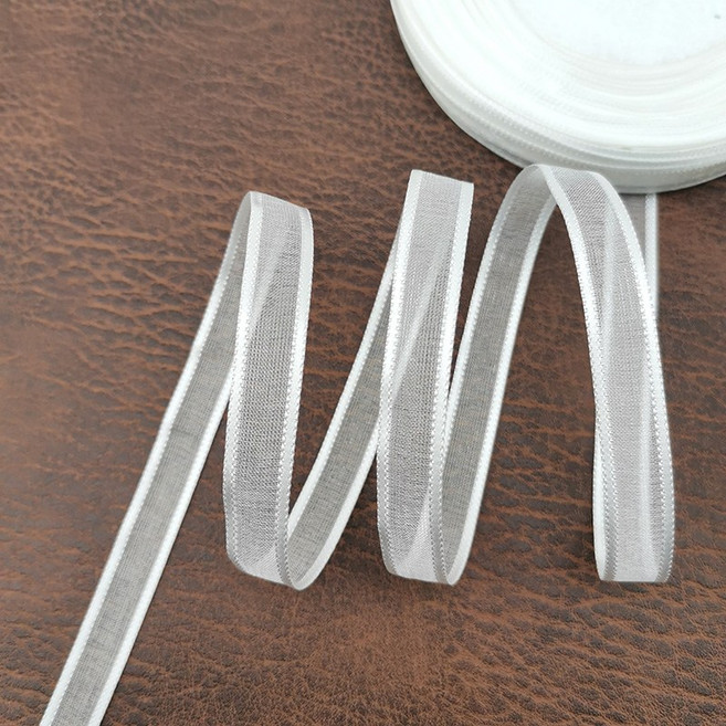 50야드/롤 폭 1cm와이드 리본 선물 포장 베이킹 포장 밸런타인데이 선물 꽃 포장 웨딩 장식 수제 DIY 헤어 장식, 1개, 4550cm, white