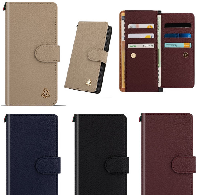 갤럭시 S23울트라 케이스 SM-S918N 가죽 뉴빌트 크라운 카드 지폐 수납 자석 지갑형 지갑 (양면 더블 포켓) 커버