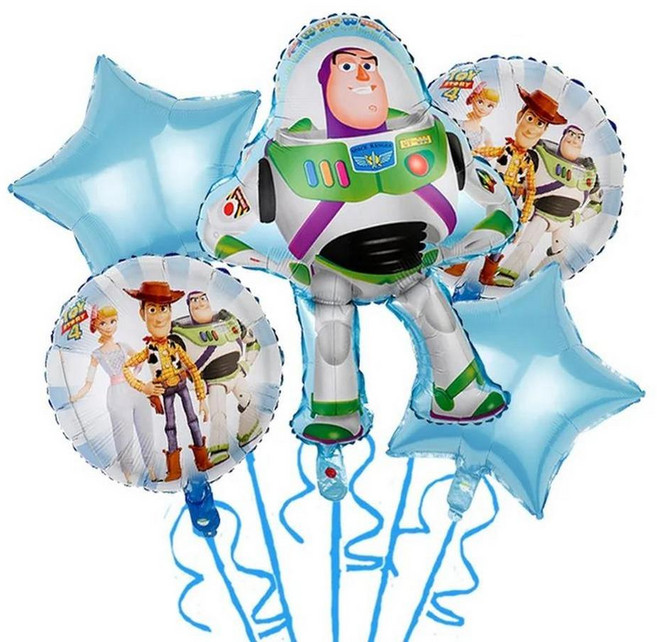 토이 스토리 생일 파티 테마 축하 장식 식기 풍선 사진 배경, 1개, 32. B balloon