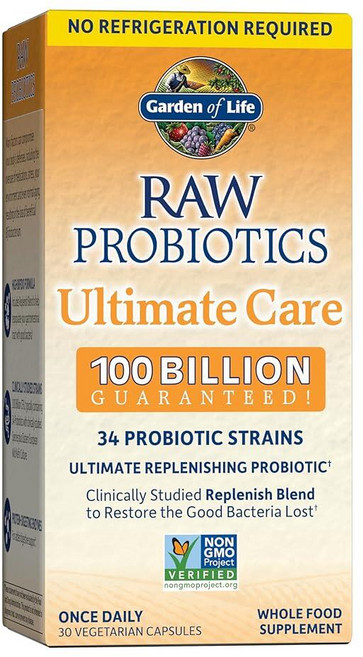Garden of Life 생유산균 1000억 CFU 프로바이오틱 보충제 30캡슐, 1개, 30정