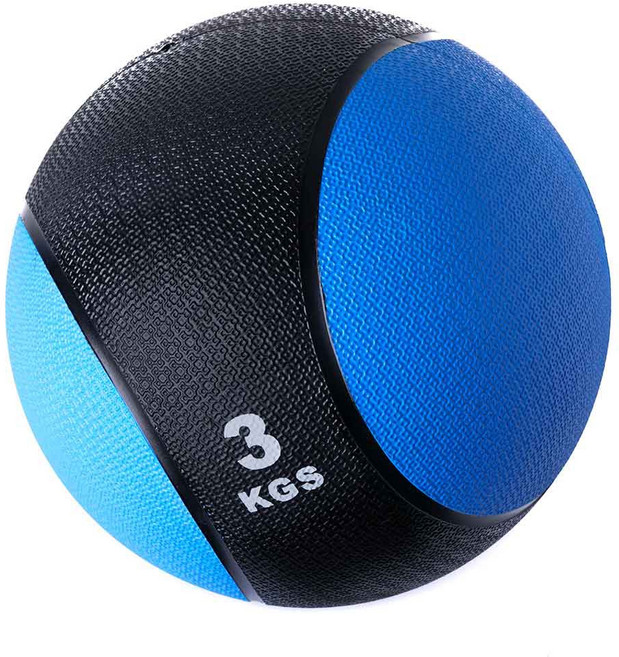 愛健身 多功能訓練藥球 3公斤 橡膠防滑表面 直徑20公分, 1個