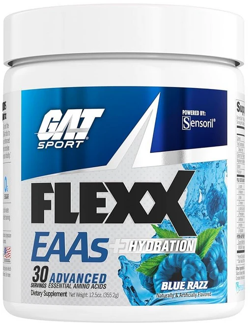 GAT Sport Flexx EAAs + 수분 공급 고급 필수 아미노산 30회 분량 (블루 레이즈), 1개, 345g - 쿠팡
