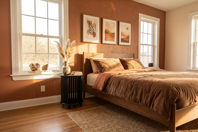 [센에코] 원목 협탁 원형 협탁 사이드테이블 라운드 테이블 거실 침실 협탁 루버 빗살무늬 1단 2단 높이조절 북유럽 감성 인테리어 침대 탁자, 1개, 월넛 1단