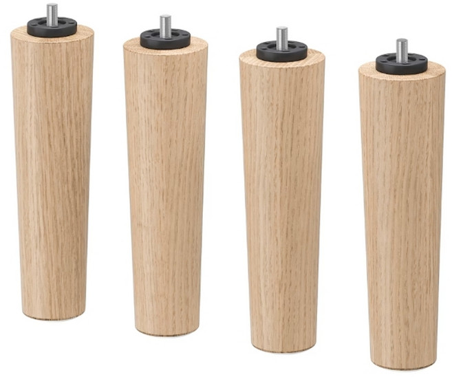 이케아 수납장 소파 다리 원목 4개입 20cm 나사포함 브뤼닐렌