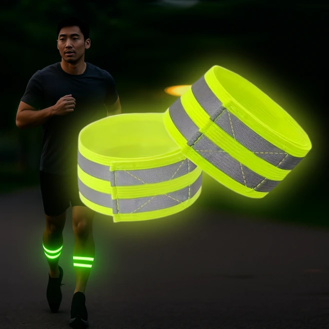 야간 반사 안전밴드 야광 반사띠 2p 세트, 2개, 그린 - 쿠팡