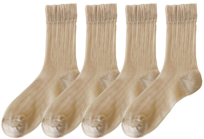 프롬산타 아일렛시스루 4켤레 시스루 여름 양말 썸머 레인부츠 프리미엄 코마면사