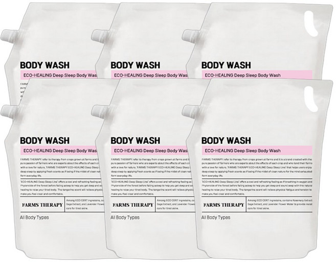 팜스테라피 에코힐링 딥 슬립 바디워시 2000ml, 2L, 6개
