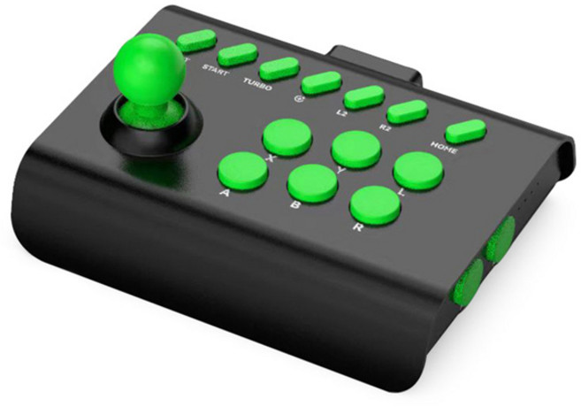 휴대용 게임 조이스틱 3가지 연결 모드 게임 제어 레버 민감한 정밀 스위치PS4PS3용 터보 직렬 전송, 1개, 03 Black Green