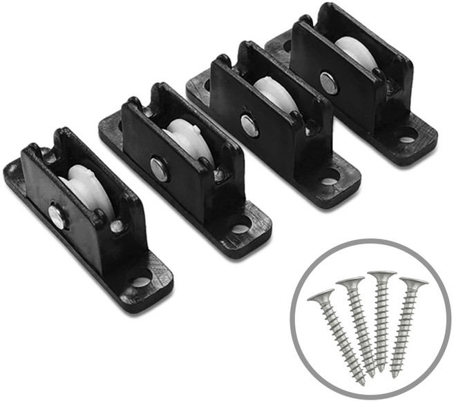 알루미늄샤시용 방충망 바퀴 롤러 피스포함, 1세트