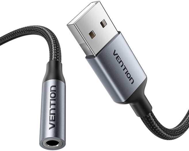 벤션 케이블타입 외장형 USB 사운드카드 어댑터 CTIA OMTP 호환 스테레오, 1개, CVFHC