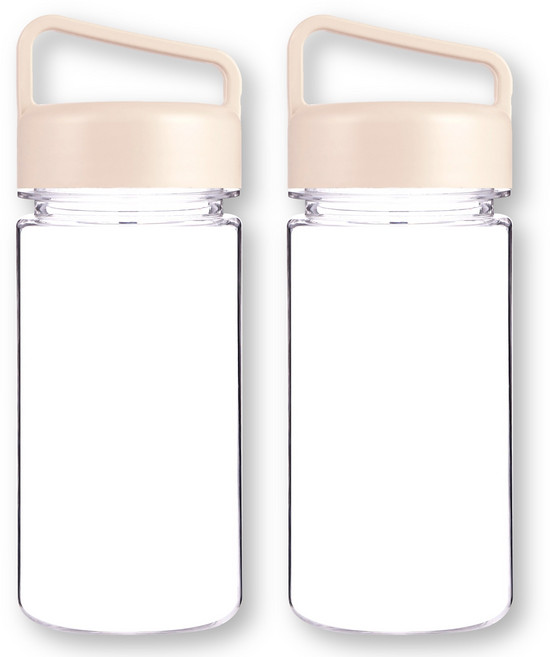 위드 국산 마이보틀 트라이탄 핸디 손잡이 물병, 아이보리, 2개, 350ml