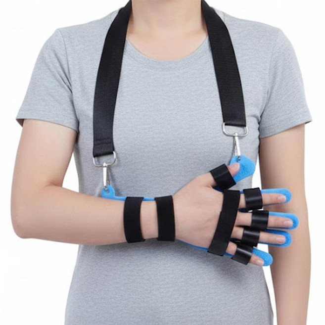 깔끔더하기 손가락 근력운동 손바닥 지판 고정 스트레칭, 1개, 네이비