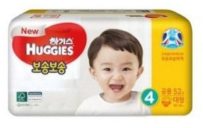 하기스 보송보송 밴드형 기저귀 중형 7~11kg 남여공용, 4단계, 156매