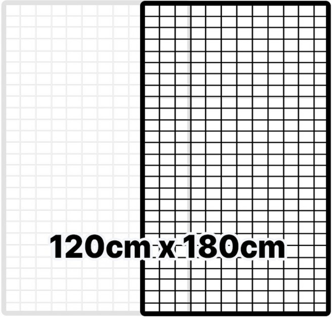 인테리어 휀스망 메쉬 철망 120cm x 180cm, 블랙, 1개