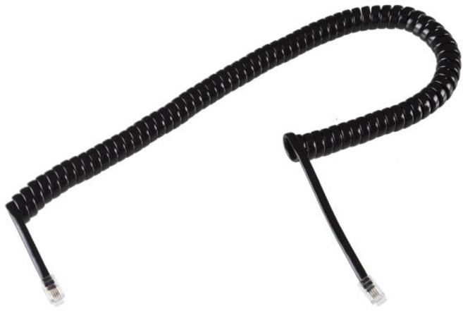 (포유존) 국산 전화기선 스프링코드 50cm 블랙 (DUSC50BK)