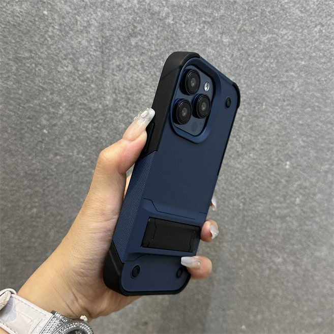 軍規隱形一字支架防摔手機殼 適用於蘋果iPhone 13/14 保護殼
