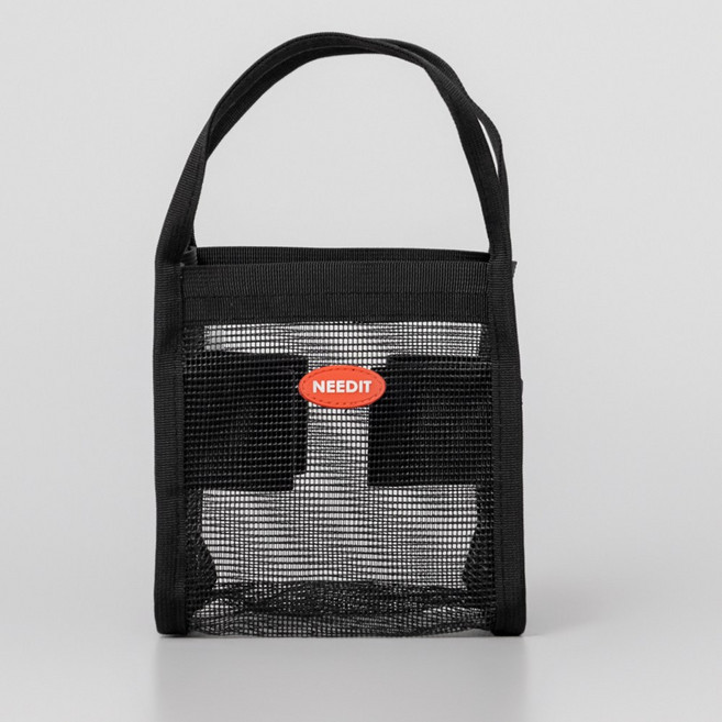 니드잇 메쉬 수영 가방 목욕 바구니, 블랙