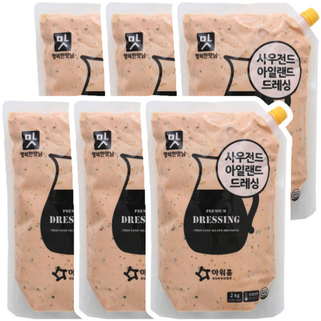 아워홈 행복한맛남 사우전드 아일랜드 드레싱, 2kg, 6개