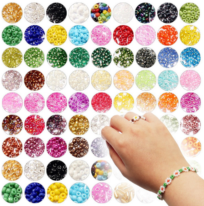시드비즈 극소비즈 4mm 10g 소량 비즈공예 입문용 우정팔찌 만들기 DIY 구슬