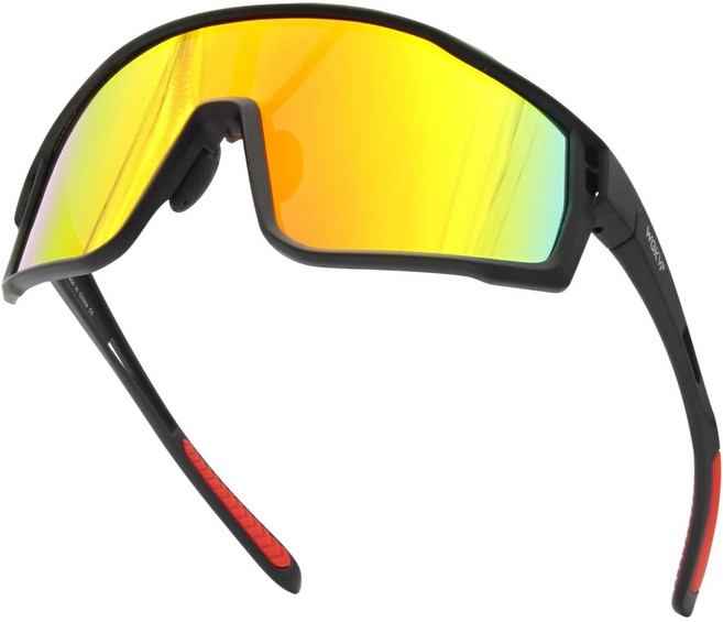 남녀공용 편광 광변색 스포츠선글라스 UV400 전자외선 차단 운전낚시사이클링등산 전용, 1박스, 플레임 골드