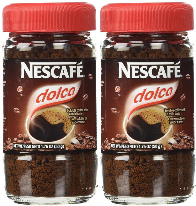 Nescafe Dolca 49.9g(1.75온스) 용기 (2팩), 1, 50g