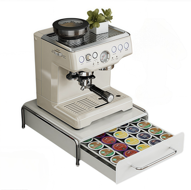 제이엘피 커피 캡슐 보관함 서랍형, 1개, 화이트