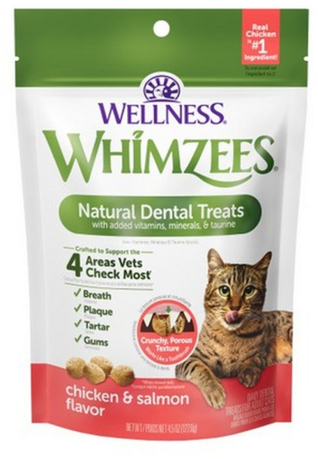 웰니스윔지스 고양이 덴탈 트릿, 혼합맛(치킨/살몬), 127.6g, 1개