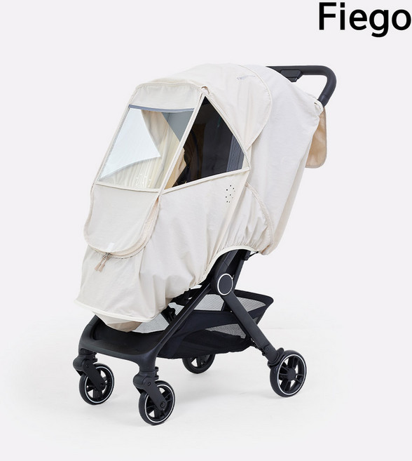 유모차 사계절 방풍커버, 아이보리, 1개
