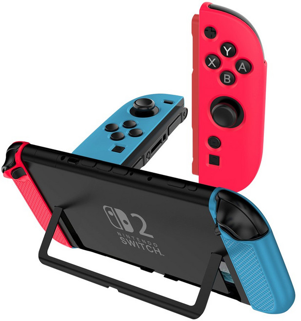 스냅케이스 닌텐도 스위치2 조이콘 실리콘 케이스 커버, 1개, 블루+레드, N225