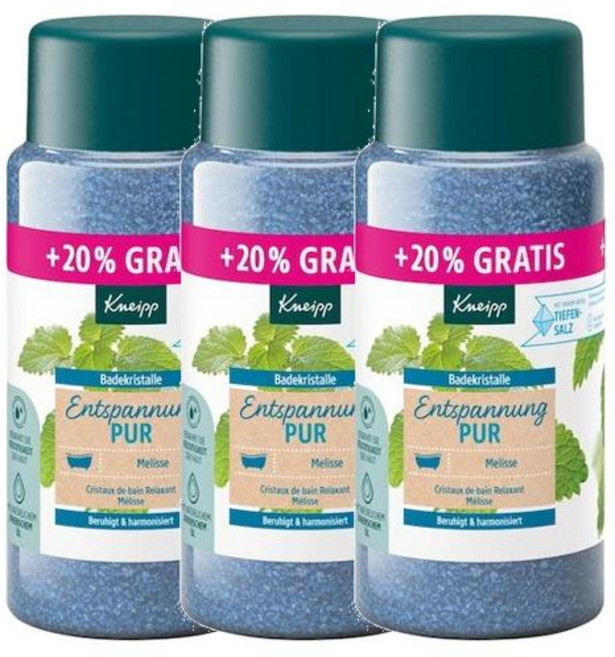 크나이프 레몬밤 오일 Entspannung Pur 입욕제, 720g, 3개