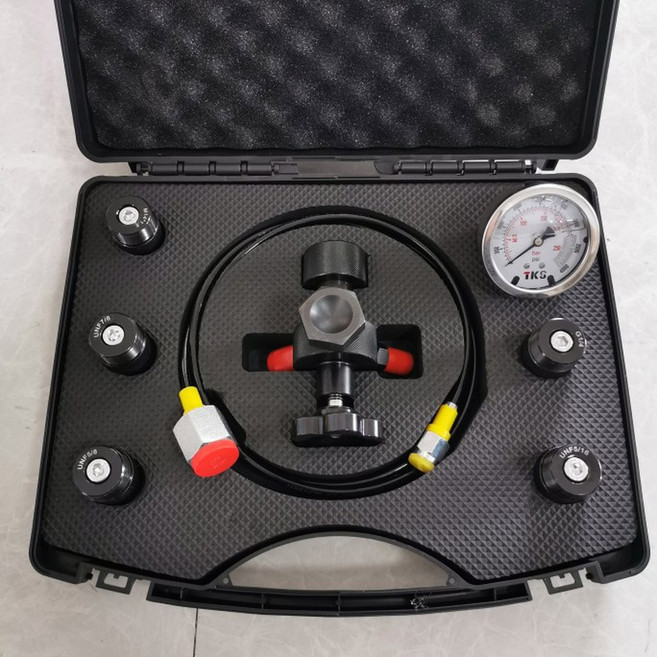 질소 충전기 누산기 자동 질소충전기 압력계 팽창 가스게 장치 가스 IN 심플렉스, 아이보리.기본6in1, 1개