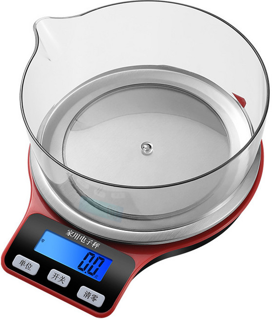 소형 전자저울 가정용 킬로그램 저울 주방 소형 식품 저울, 1개, 충전식3kg/0.1g+그릇