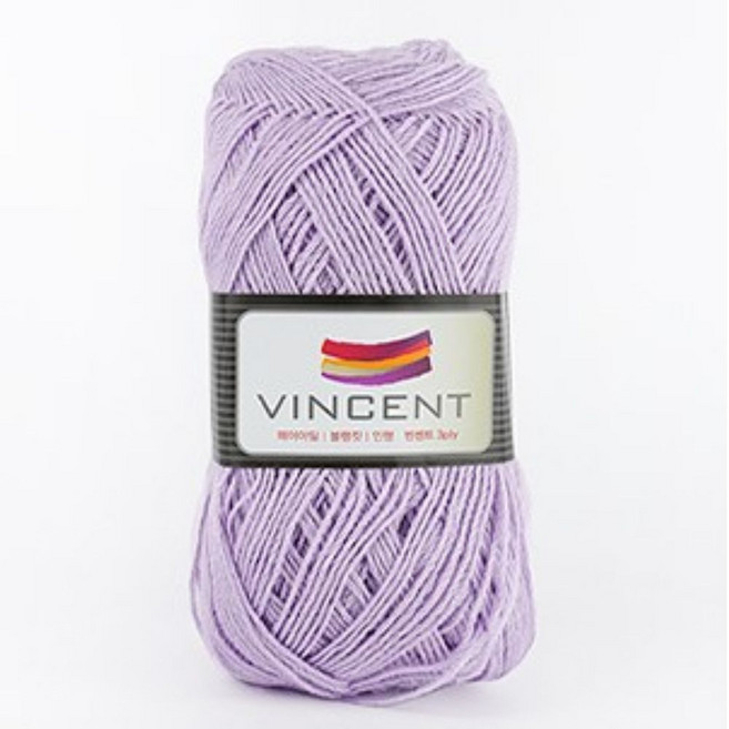 빈센트 3ply 60g 스웨터 고급인형실 양말 뜨개실 털실, 1개, 2765 라일락