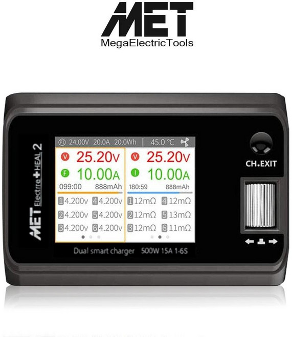 MET 일렉트론힐2 만능충전기 셀밸런싱 배터리 충전 복구, 1개