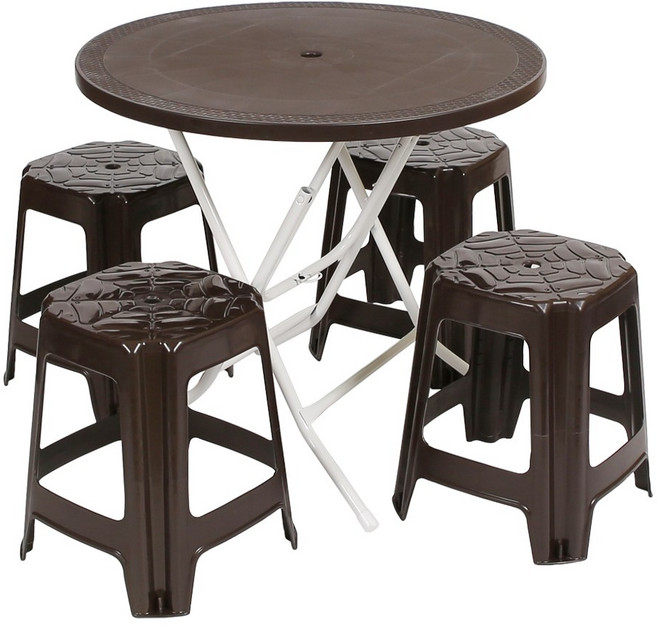 지오리빙 포장마차 테이블 의자 세트, 원형+사각