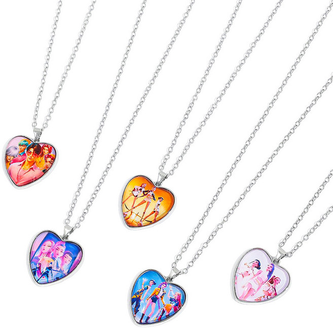 케이팝 데몬 헌터스 하트 긴 모델 목걸이 976571-899429