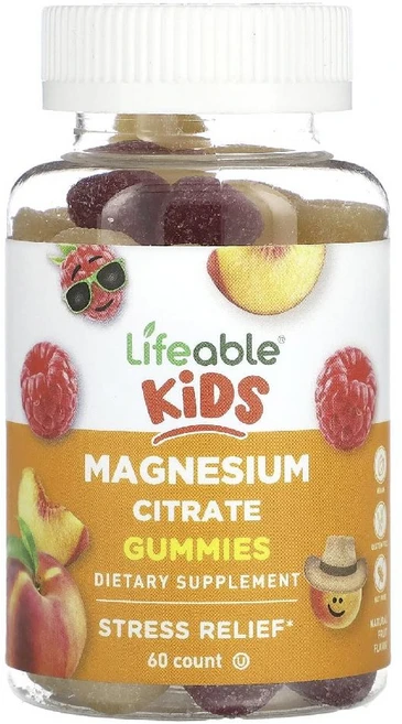 Lifeable 어린이용 마그네슘시트레이트 구미젤리 과일 60개, 1개, 100정 - 쿠팡