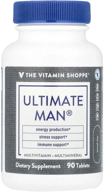 The Vitamin Shoppe Ultimate Man® Multivitamin & Multimineral 90 Tablets, 1개, 90정 - 쿠팡