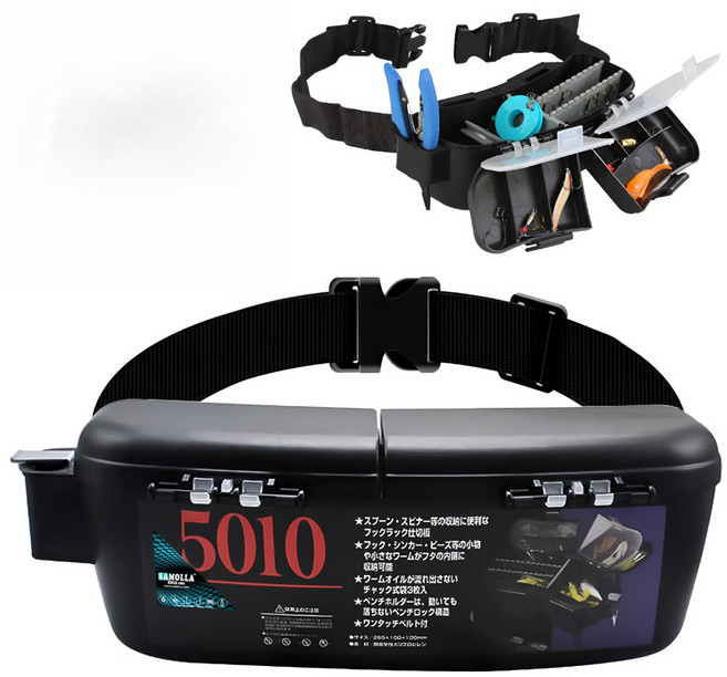 에코하이진 허리 루어 낚시 가방 보조, 검정