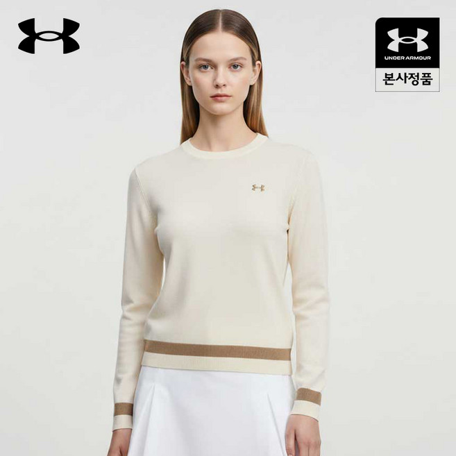 [정상가 259000원] 여성 UA골프 레전드 캐시미어 라운드 스웨터_U4WWSW004-0