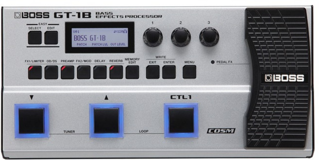 보스 베이스전용 멀티이펙터 GT-1B, 혼합색상, 1개